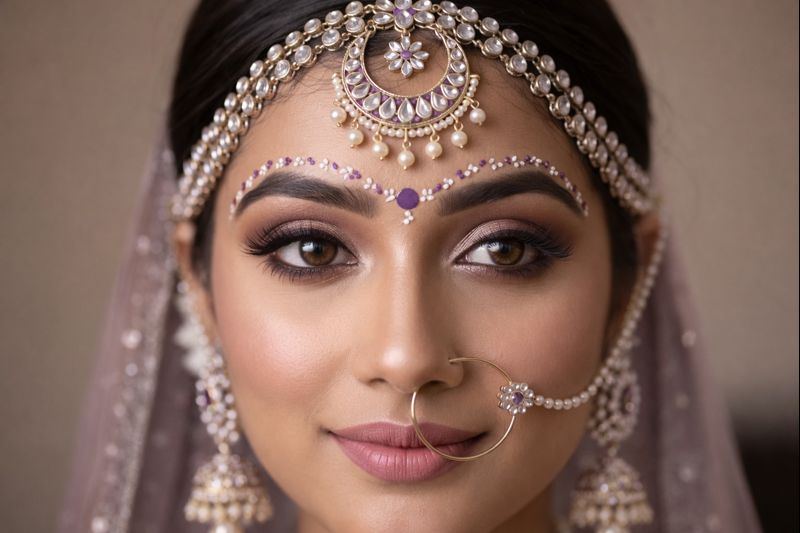 Precise Indian Bridal Eye Makeup Detail
